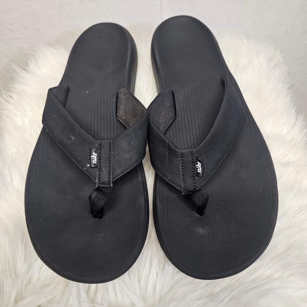 Nike Men's Black Flip Flop Sandals Size 13 Casual Beach Pool Comfort